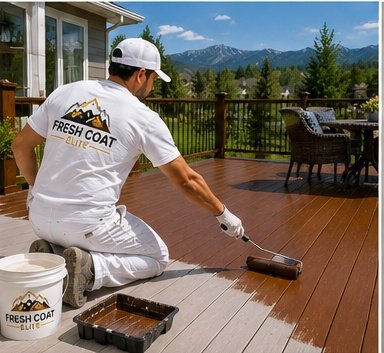 Fresh Coat Elite deck staining and finishing